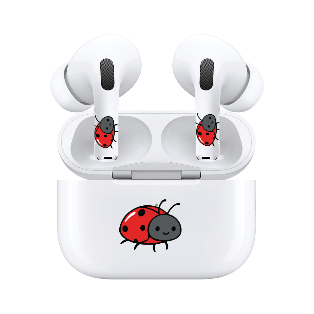 AirSkins - Compatible For AirPods 3 Earbuds & Case, Ladybug Headphone Skin