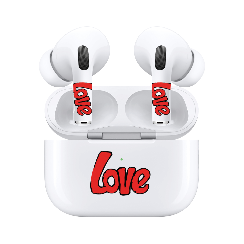 AirSkins - Compatible For AirPods 3 Earbuds & Case, Love Headphone Skin