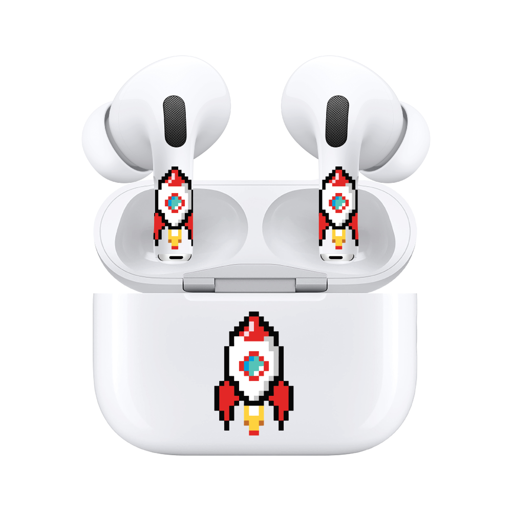 AirSkins - Compatible For AirPods 3 Earbuds & Case, Rocket Headphone Skin