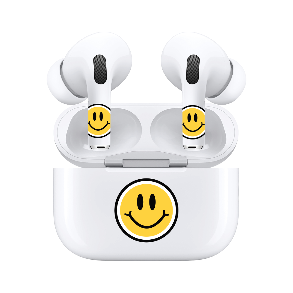 AirSkins - Compatible For AirPods 3 Earbuds & Case, Smiley Face Headphone Skin