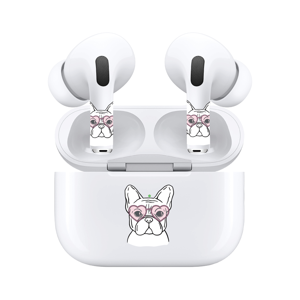 AirSkins - Compatible For AirPods 3 Earbuds & Case, French Bulldog Headphone Skin