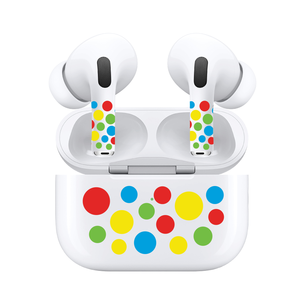 AirSkins - Compatible For AirPods 3 Earbuds & Case, Polka Dot Headphone Skin