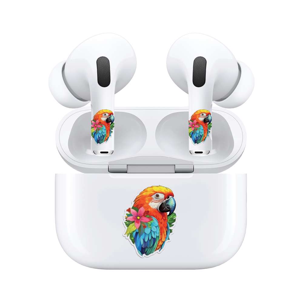 AirSkins - Compatible For AirPods 3 Earbuds & Case, Parrot Headphone Skin