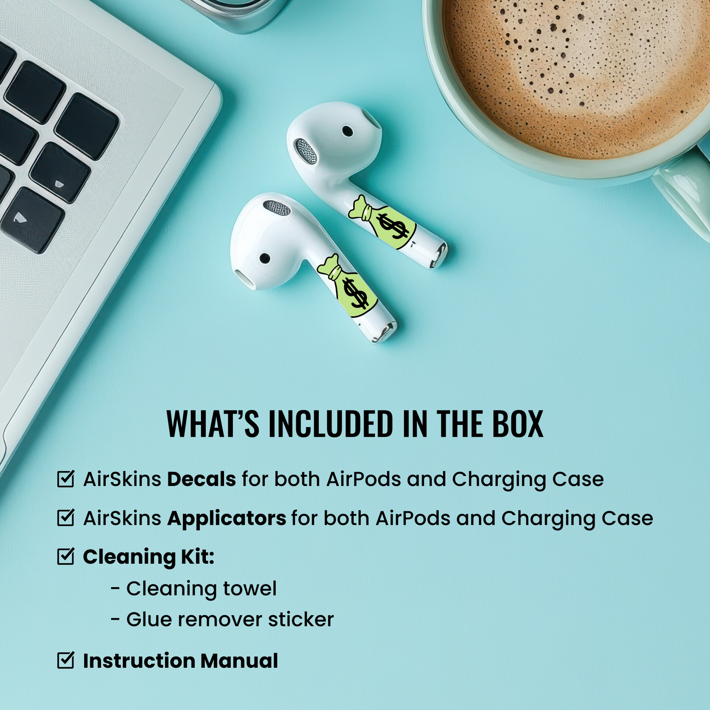 AirSkins - Compatible For AirPods 3 Earbuds & Case Alien Headphone Skin