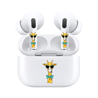 AirSkins - Compatible For AirPods Pro & AirPods Pro 2 Earbuds & Case, Giraffe Headphone Skin