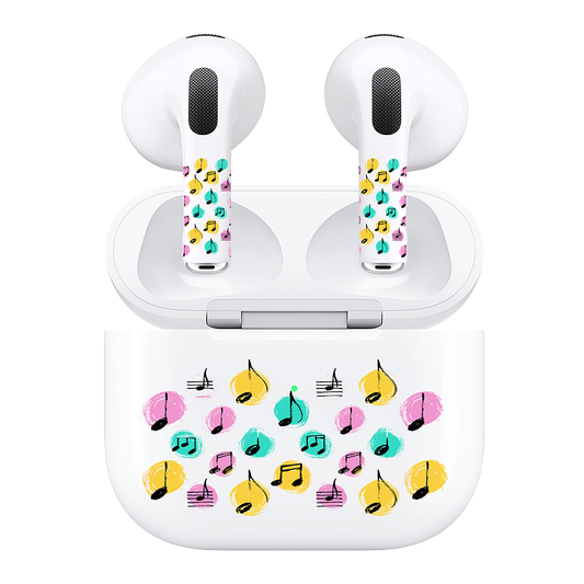 AirSkins - Compatible For AirPods 3 Earbuds & Case Colorful Tunes Headphone Skin