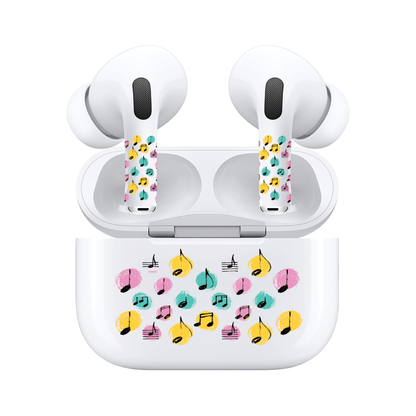 AirSkins - Compatible For AirPods 3 Earbuds & Case Colorful Tunes Headphone Skin