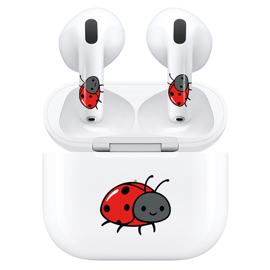 AirSkins - Compatible For AirPods 4 Earbuds & Case, Ladybug Headphone Skin