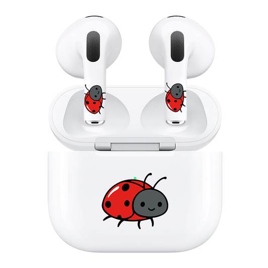 AirSkins - Compatible For AirPods 3 Earbuds & Case, Ladybug Headphone Skin