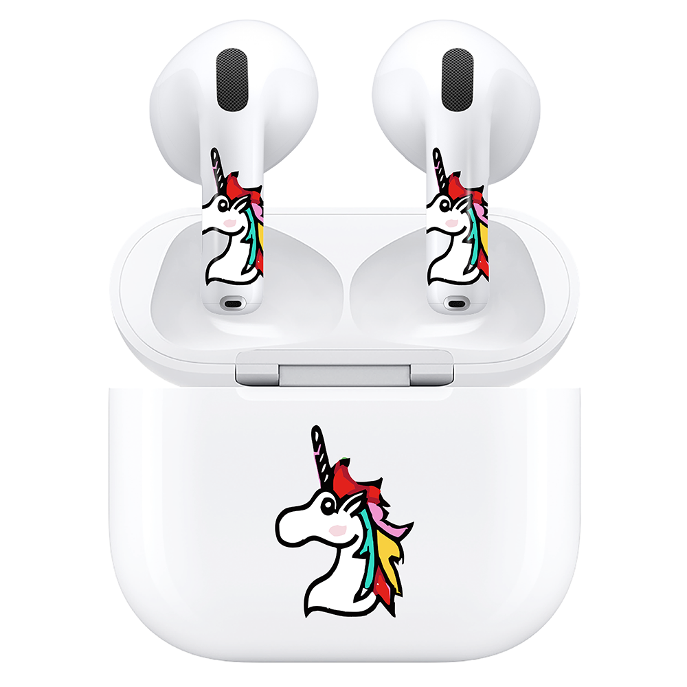 AirSkins - Compatible For AirPods 4 Earbuds & Case, Unicorn Headphone Skin
