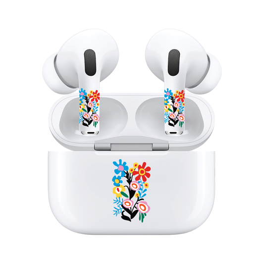 AirSkins - Compatible For AirPods 3 Earbuds & Case, Flowers Headphone Skin