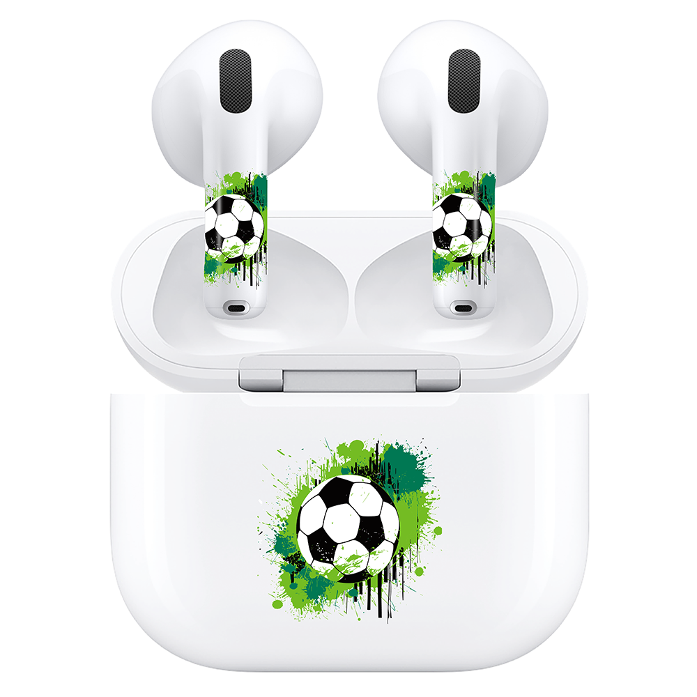 AirSkins - Compatible For AirPods 4 Earbuds & Case, Soccer Ball Headphone Skin