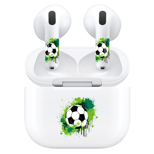 AirSkins - Compatible For AirPods 4 Earbuds & Case, Soccer Ball Headphone Skin