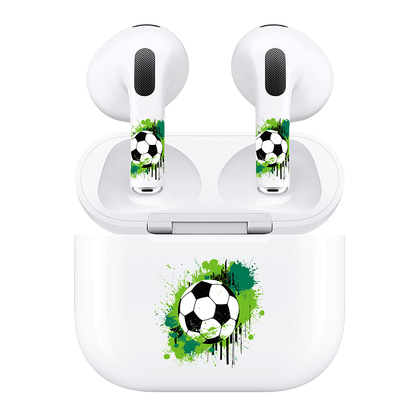 AirSkins - Compatible For AirPods 3 Earbuds & Case, Soccer Ball Headphone Skin