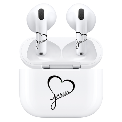 AirSkins - Compatible For AirPods 4 Earbuds & Case, Heart Jesus Headphone Skin