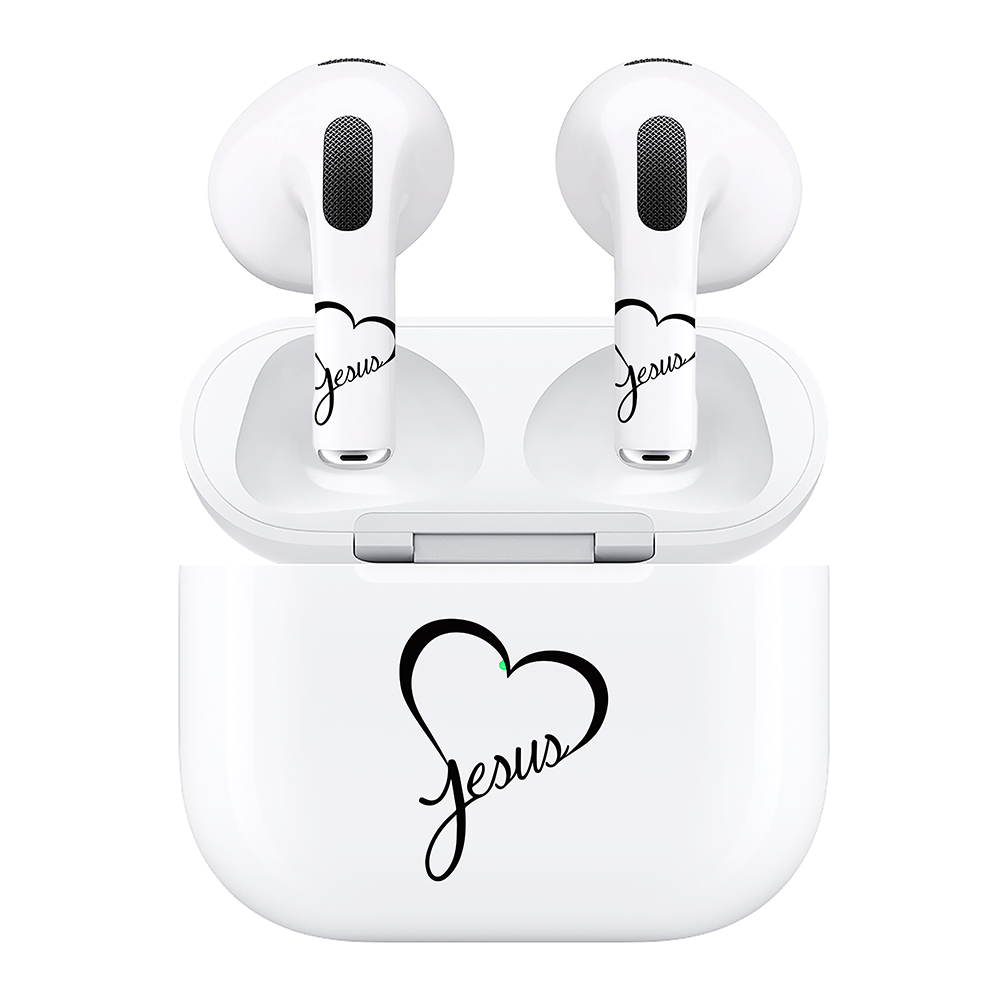 AirSkins - Compatible For AirPods 3 Earbuds & Case, Heart Jesus Headphone Skin
