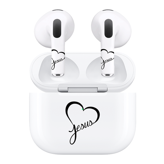AirSkins - Compatible For AirPods 3 Earbuds & Case, Heart Jesus Headphone Skin