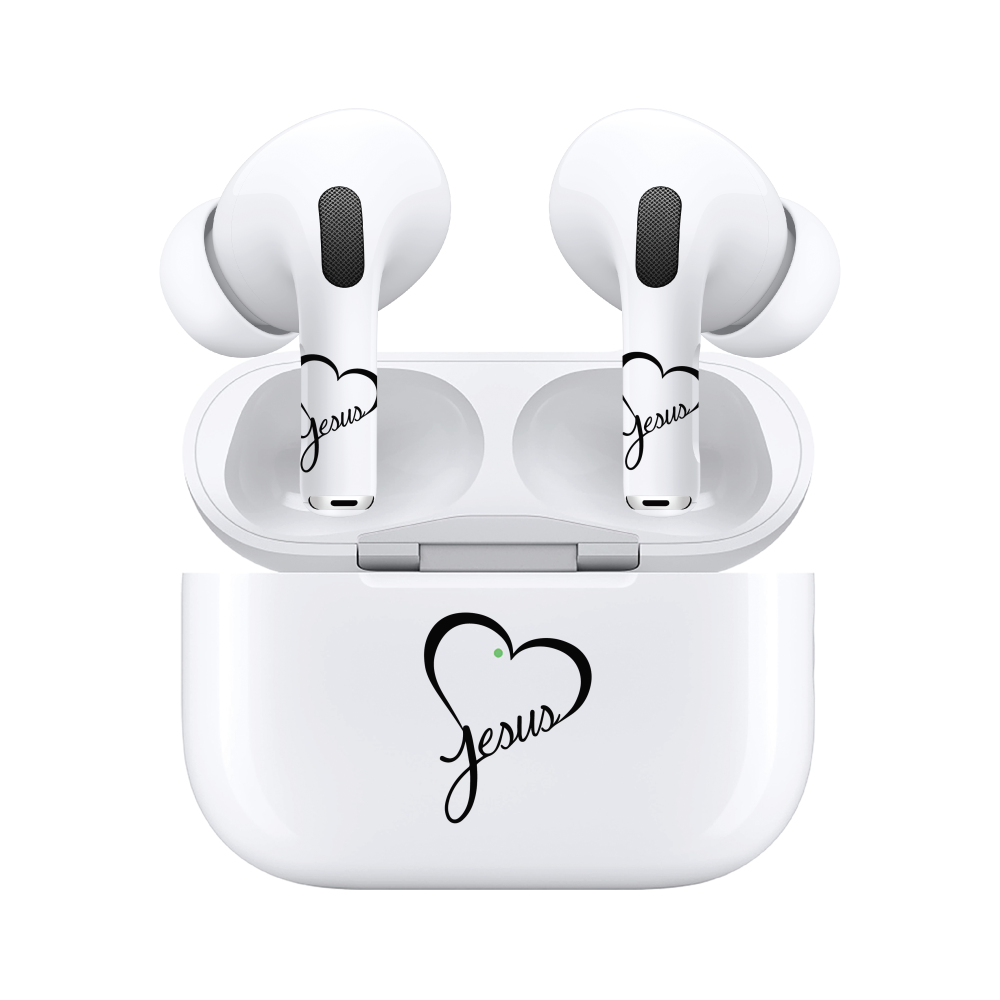 AirSkins - Compatible For AirPods 3 Earbuds & Case, Heart Jesus Headphone Skin