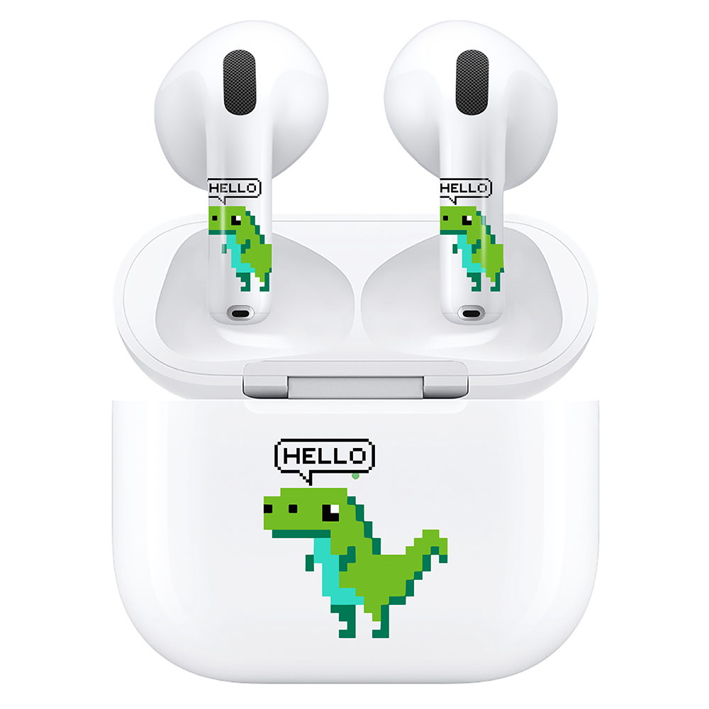AirSkins - Compatible For AirPods 4 Earbuds & Case, T-Rex Headphone Skin