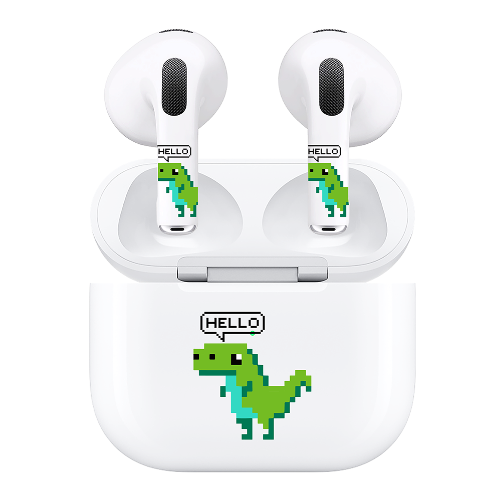 AirSkins - Compatible For AirPods 3 Earbuds & Case, T-Rex Headphone Skin