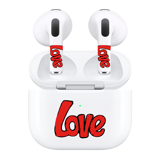 AirSkins - Compatible For AirPods 3 Earbuds & Case, Love Headphone Skin