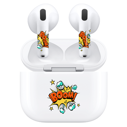 AirSkins - Compatible For AirPods 4 Earbuds & Case BOOM Headphone Skin