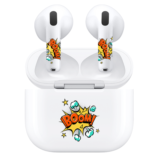 AirSkins - Compatible For AirPods 4 Earbuds & Case BOOM Headphone Skin
