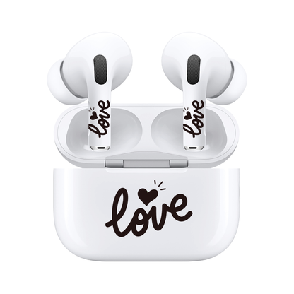 AirSkins - Compatible For AirPods 3 Earbuds & Case, Love in Cursive Headphone Skin