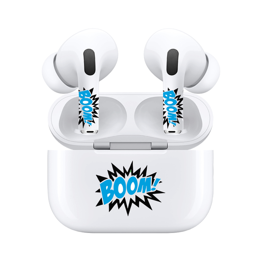 AirSkins - Compatible For AirPods 3 Earbuds & Case BOOM in Blue Headphone Skin