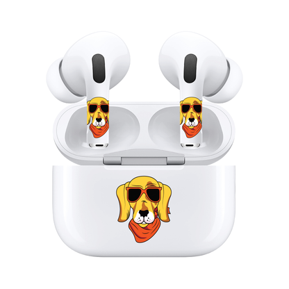 AirSkins - Compatible For AirPods 3 Earbuds & Case, Dog with Sunglasses Headphone Skin