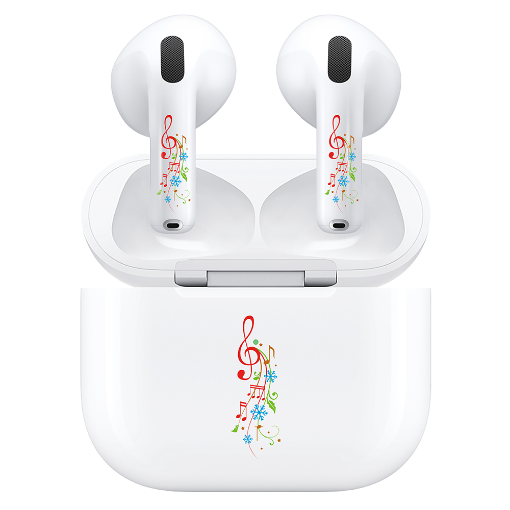 AirSkins - Compatible For AirPods 4 Earbuds & Case, Musical Notes Headphone Skin