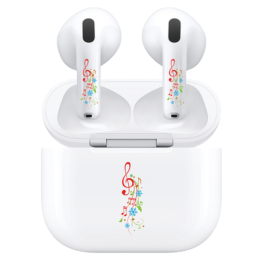 AirSkins - Compatible For AirPods 4 Earbuds & Case, Musical Notes Headphone Skin
