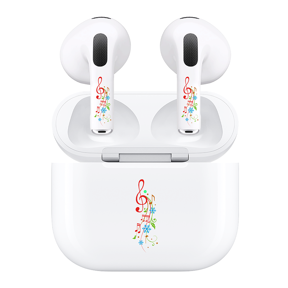 AirSkins - Compatible For AirPods 3 Earbuds & Case, Musical Notes Headphone Skin