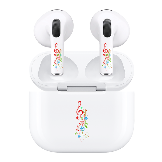 AirSkins - Compatible For AirPods 3 Earbuds & Case, Musical Notes Headphone Skin