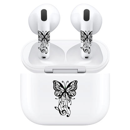 AirSkins - Compatible For AirPods 4 Earbuds & Case Butterfly Tunes Headphone Skin