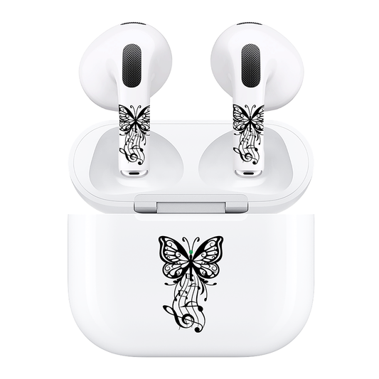 AirSkins - Compatible For AirPods 3 Earbuds & Case Butterfly Tunes Headphone Skin