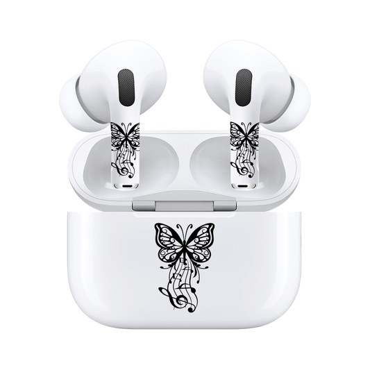 AirSkins - Compatible For AirPods 3 Earbuds & Case Butterfly Tunes Headphone Skin
