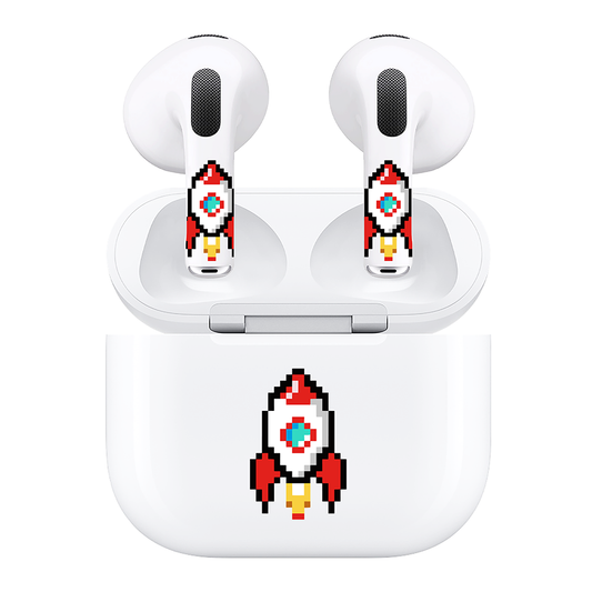 AirSkins - Compatible For AirPods 3 Earbuds & Case, Rocket Headphone Skin