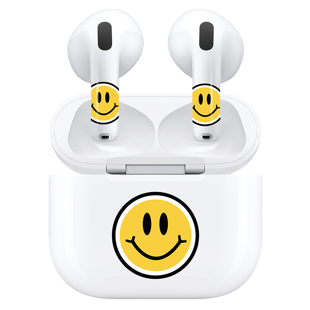 AirSkins - Compatible For AirPods 4 Earbuds & Case, Smiley Face Headphone Skin