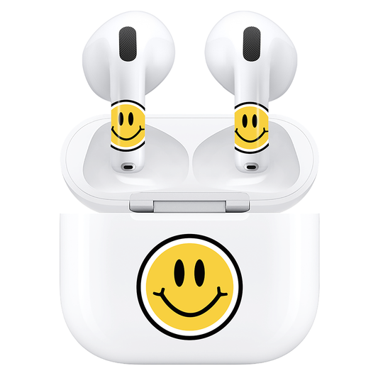 AirSkins - Compatible For AirPods 4 Earbuds & Case, Smiley Face Headphone Skin