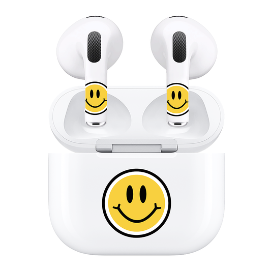AirSkins - Compatible For AirPods 3 Earbuds & Case, Smiley Face Headphone Skin