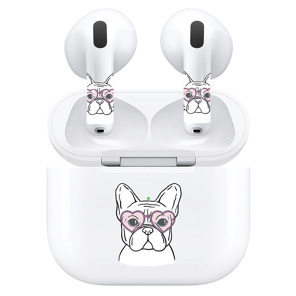 AirSkins - Compatible For AirPods 4 Earbuds & Case, French Bulldog Headphone Skin