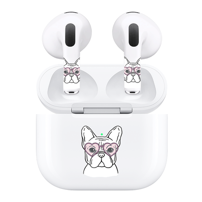 AirSkins - Compatible For AirPods 3 Earbuds & Case, French Bulldog Headphone Skin