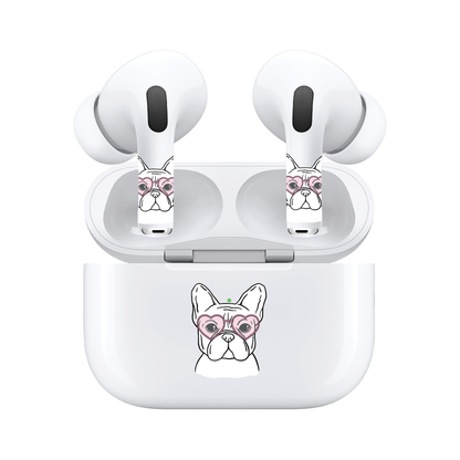 AirSkins - Compatible For AirPods 3 Earbuds & Case, French Bulldog Headphone Skin
