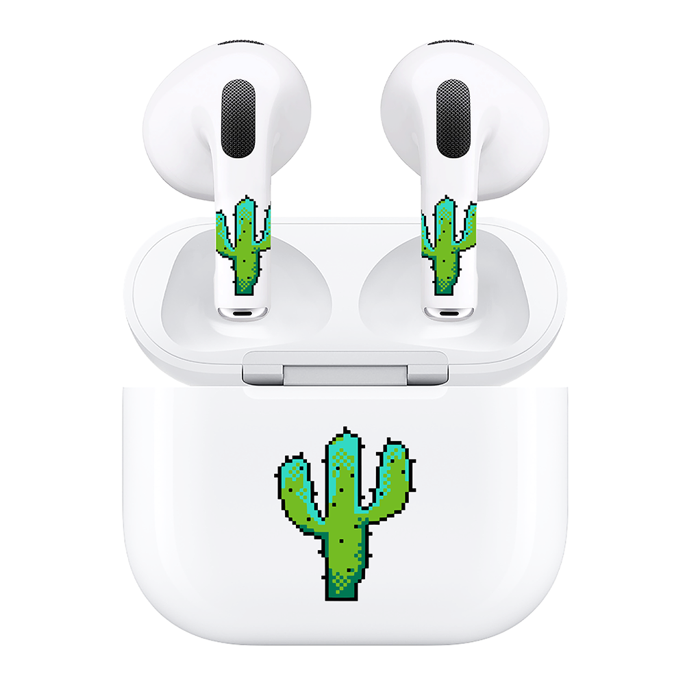 AirSkins - Compatible For AirPods 3 Earbuds & Case Cactus Headphone Skin
