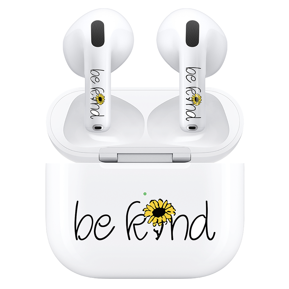 AirSkins - Compatible For AirPods 4 Earbuds & Case Be Kind Headphone Skin