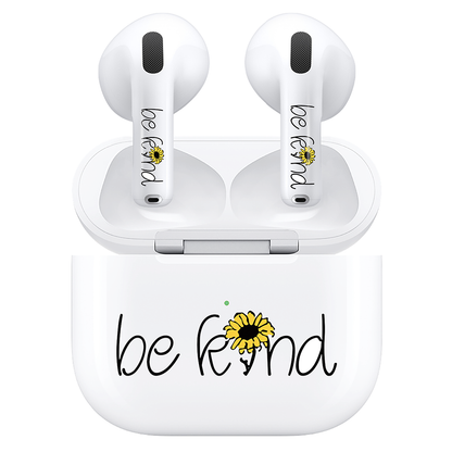 AirSkins - Compatible For AirPods 4 Earbuds & Case Be Kind Headphone Skin
