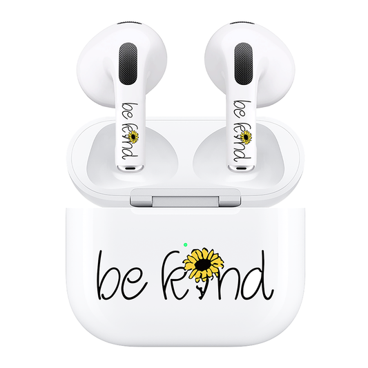 AirSkins - Compatible For AirPods 3 Earbuds & Case Be Kind Headphone Skin