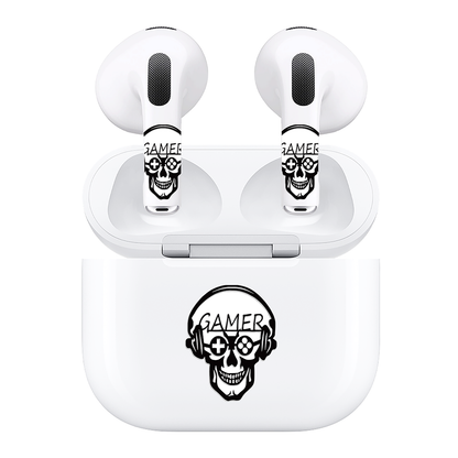AirSkins - Compatible For AirPods 3 Earbuds & Case, Skeleton Gamer Headphone Skin