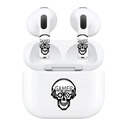 AirSkins - Compatible For AirPods 3 Earbuds & Case, Skeleton Gamer Headphone Skin